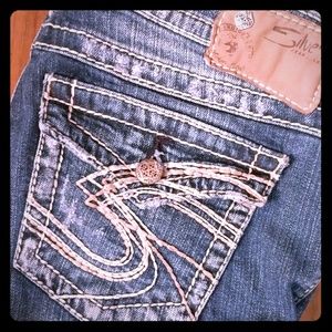 Silver Pioneer Distressed Jeans